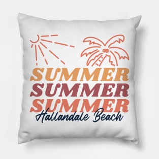 Summer at Hallandale Beach Florida Pillow