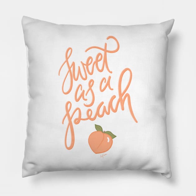 Sweet as a Peach Pillow by LFariaDesign