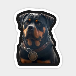 Rottweiler Steampunk Ai generated Magnet