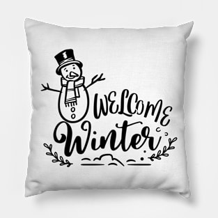 Cute snow man quotes Pillow