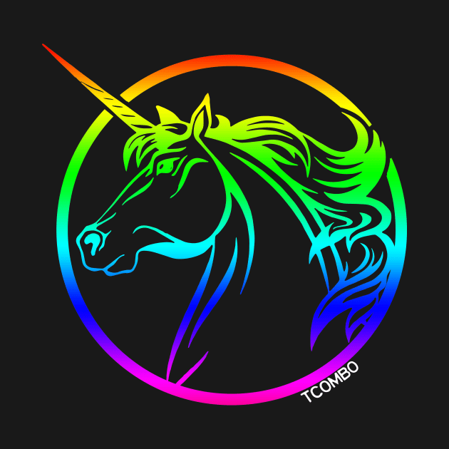 Rainbow Unicorn Offensive T Shirts by huepham613