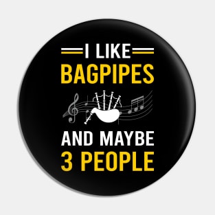 3 People Bagpipe Bagpipes Bagpiper Pin