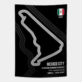 Mexico City Race Track (B&W) Tapestry