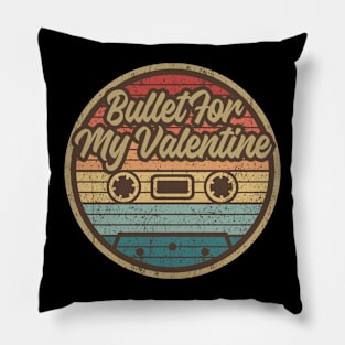 bullet for my valentine cassette retro circle Pillow