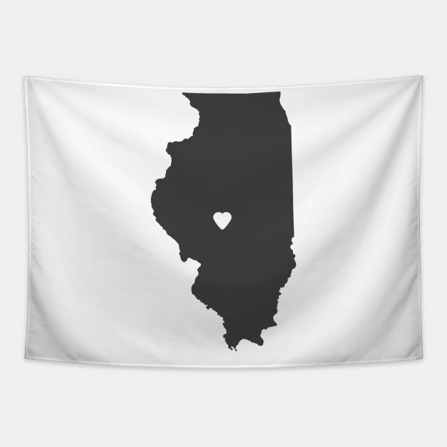 Illinois Love Tapestry by juniperandspruce