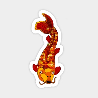 Red and Yellow Koi Fish Magnet