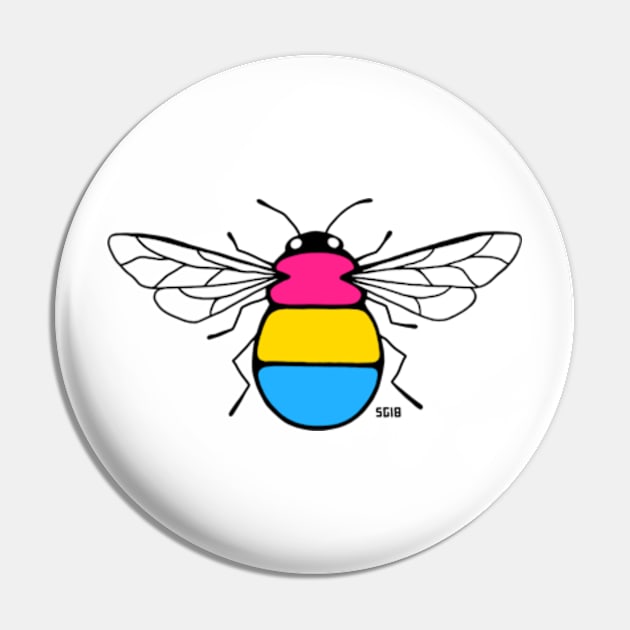 Pansexual Pride Bee Pin by Zenzoa