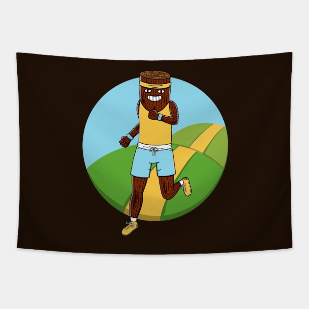 Log Jog Tapestry by bohsky