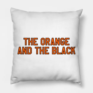 the orange and the black Pillow