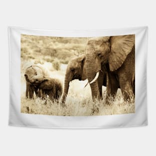 Elephant Family Tapestry