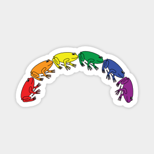 Pride Frogs Rainbow Magnet