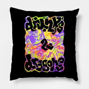 Drunks and Dragons - Pastel Morph Pillow