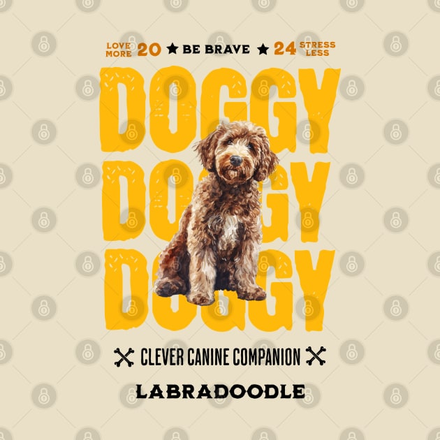 Doggy Labradoodle by DavidBriotArt