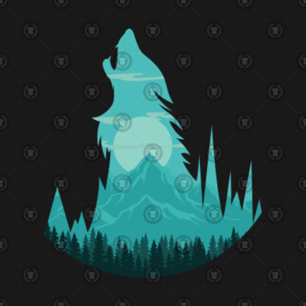 Howling Wolf at Full Moon - Silhouette - Howling Wolf ...