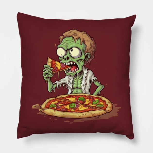 Pizza Zombie: Science Gourmet Pillow by emblemat2000@gmail.com