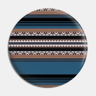 Manafold Art Pattern in teal - black - Tan Pin