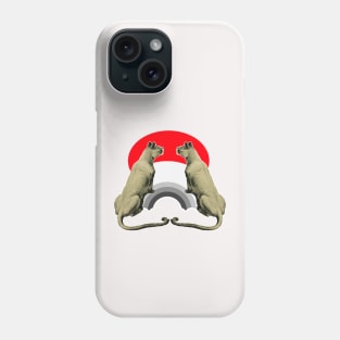 Jaguar cats together watching Phone Case