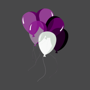 Asexual Pride Balloon Cluster T-Shirt