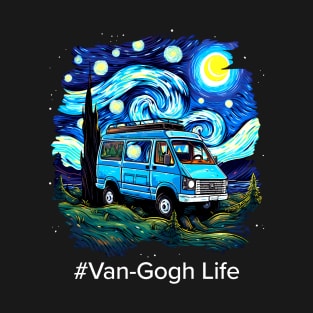 Van Gogh Starry Night Meets Van Camping Life #Van-Gogh Life T-Shirt