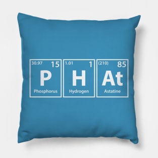 Phat (P-H-At) Periodic Elements Spelling Pillow