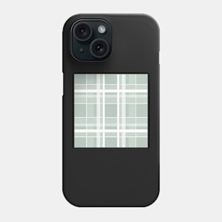 Sage green plaid pattern Phone Case