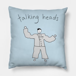 talking heads big suit Pillow