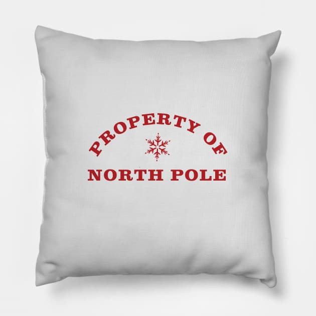 Property of North Pole - Red Pillow by Heyday Threads