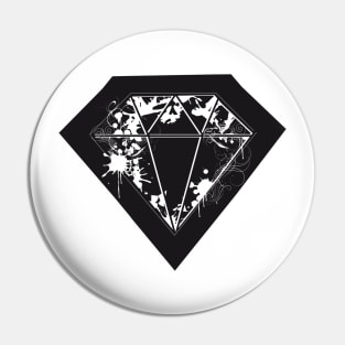 Diamond Graffiti Stencil Style Pin