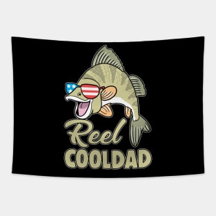 Real Cooldad Dad Bass Fishing Fisherman Tapestry