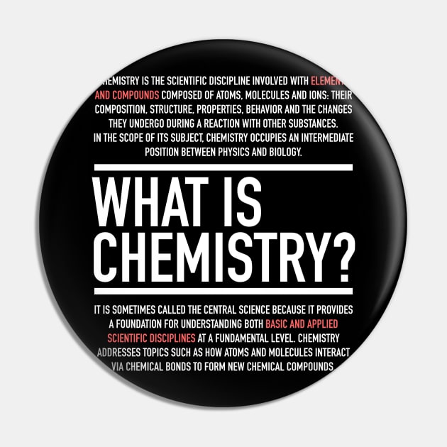 Chemistry Defined - Chemistry Teacher Pin by Hidden Verb