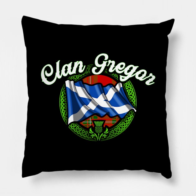 Scottish Flag Clan Gregor Pillow by Celtic Folk