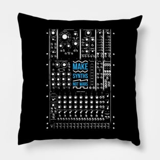 Make Synths Not Wars / Modular / White Pillow