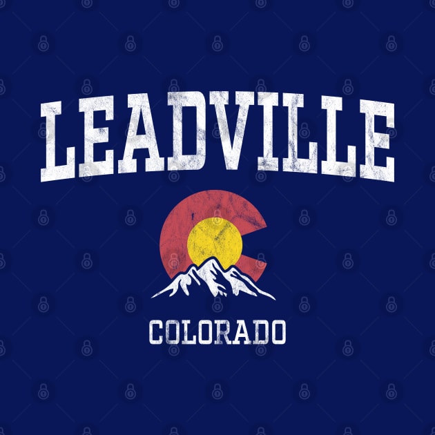 Leadville Colorado CO Vintage Athletic Mountains by TGKelly