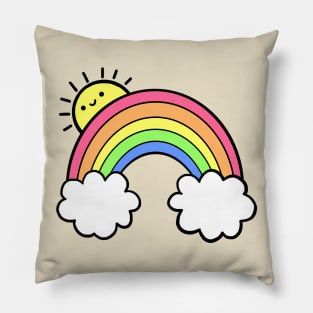 Sunshine and Rainbows Pillow