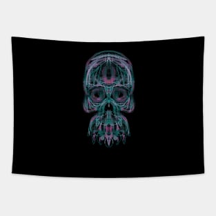 Electroluminated Skull - Short Circuit Tapestry