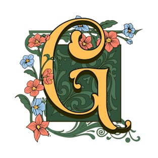 Art Nouveau Letter G, Ornamental Letter G, Art Deco T-Shirt