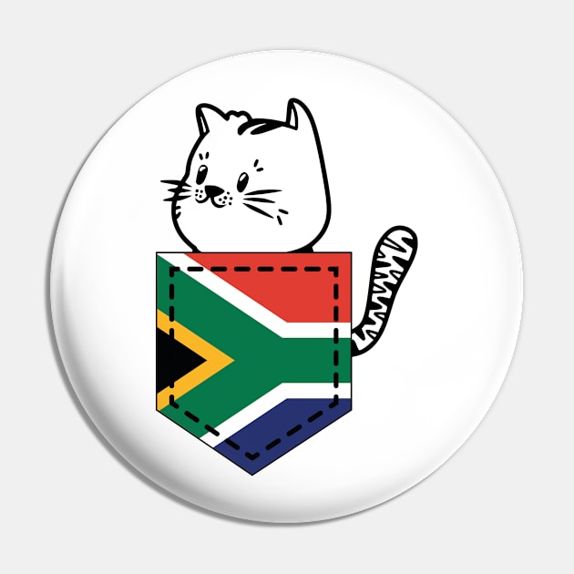 Patriotic Pocket Pussy - Cat Lover -  South African Patriot Pin by PosterpartyCo