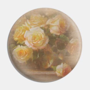 Vicorian Roses Neck Gator White Roses Pin