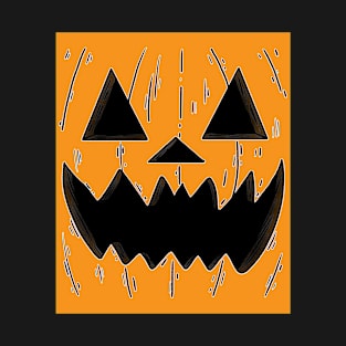 Jack O Lantern Halloween Pumpkin Face Design T-Shirt