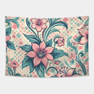 Pink Flowers Tapestry