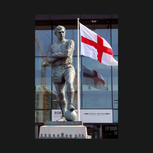 Bobby Moore Statue England Flag Wembley Stadium by AndyEvansPhotos