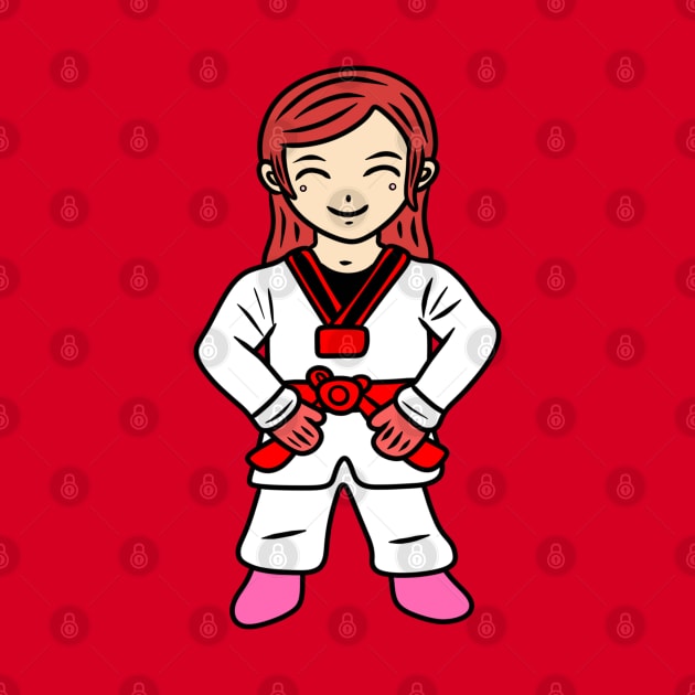 Chibi taekwondo girl by Andrew Hau
