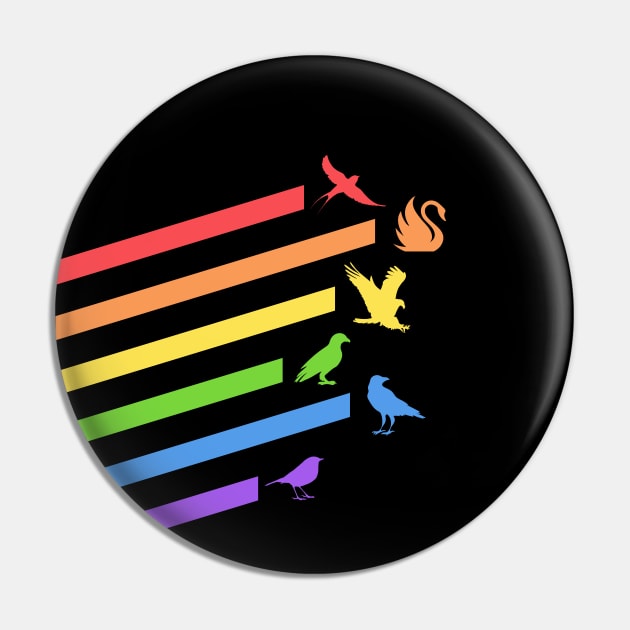 Colorful Birds Board Game Pin by pixeptional