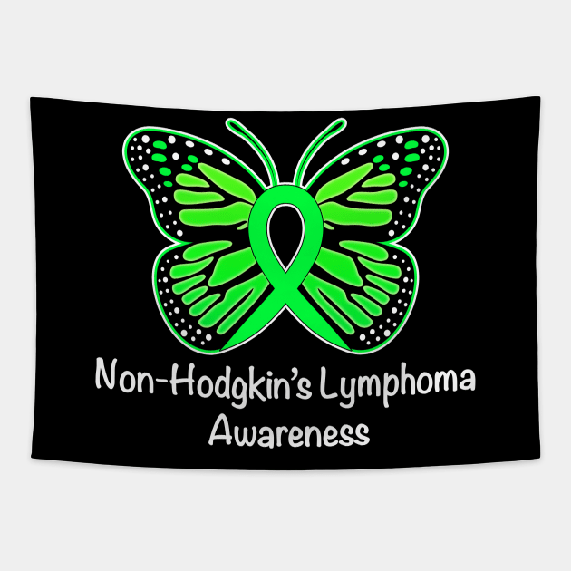 Non-Hodgkin's Lymphoma Butterfly of Hope Tapestry by PenguinCornerStore