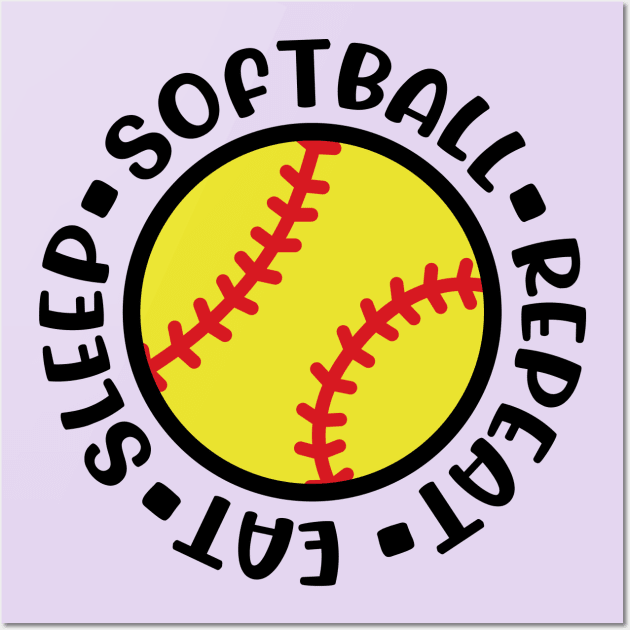 Funny Eat Sleep Softball Repeat Cute Girls Gift T Shirt Funny Eat Sleep Softball Repeat Cute Girls Gift T Shirt