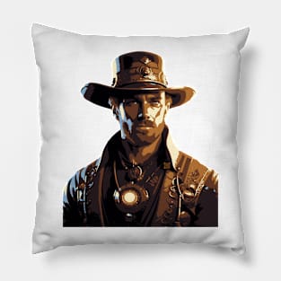 Steampunk Cowboy Pillow
