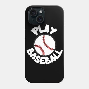 Play baseball white Phone Case