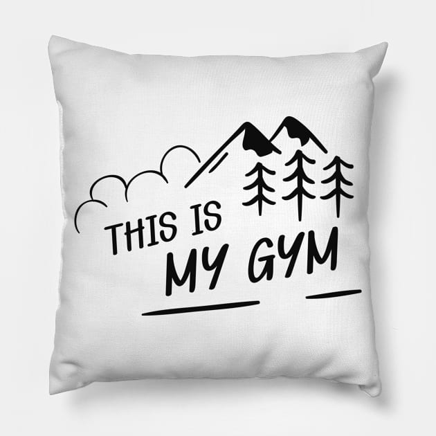 Climbing - This is my gym Pillow by KC Happy Shop