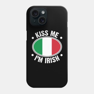 Kiss Me I'm Irish Italian Flag v3 Phone Case