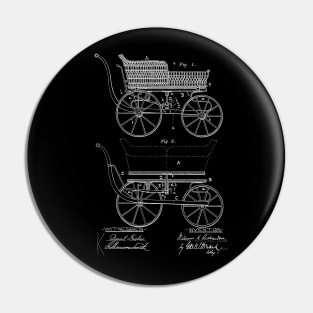 Baby Carriage Vintage Patent Drawing Pin